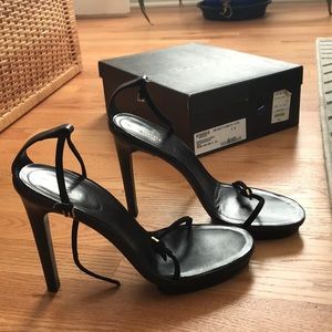 Gucci suede platform barely there sandals 8
